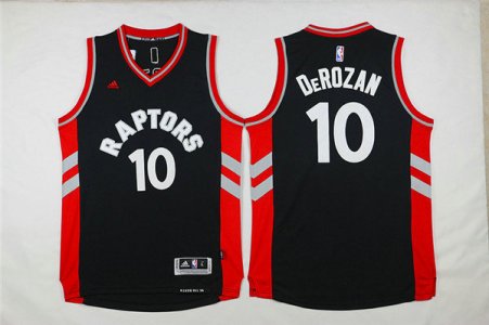 Maillot De Basket Toronto Raptors Demar DeRozan 10 15-16 Season Tissus Sportif Fans Edition Noir